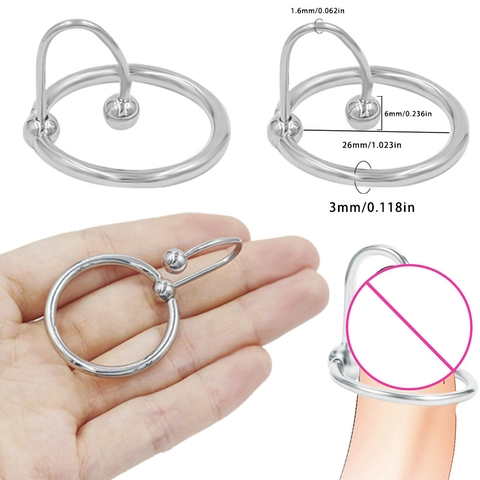 Anello Genitale Maschile in Acciaio Inossidabile 316 Anello PA Gioielli per il Corpo Non Perforanti Anello in Metallo Lucidato