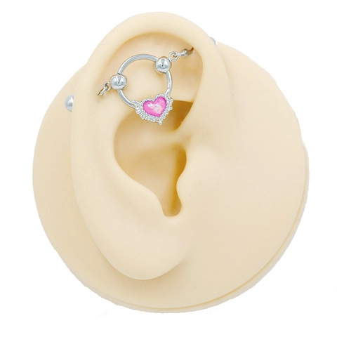 Κοσμήματα Piercing Industrial Barbell από Ατσάλι Τιτανίου Στρας Καρδιά Αράχνη Χόνδρος Αυτιού Μύτη Punk Gothic