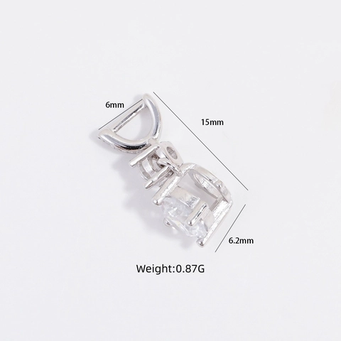 925 Sterling Silver Zirconia Inlaid Round Pendant Clasp Accessory For Jade Emerald Handmade DIY Jewelry Making Pendant Bail