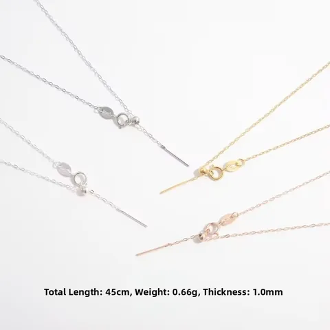 Minimalist 925 Sterling Silver O-Chain Box Chain Necklace For Women DIY Pendant Adjustable Basic Jewelry Link Chain