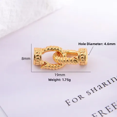 Fermoir Connecteur en Forme de 8 en Argent Sterling 925 Torsadé pour Bracelet Collier Fourniture Bijoux SK33