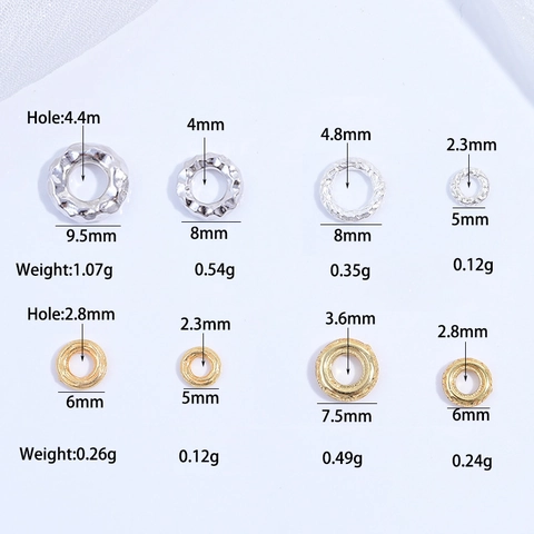 Accessori per Gioielli in Argento Perline Distanziatrici Retro Martellato Nuvola Della Fortuna A Strisce DIY Accessori Per Bracciali Collane Donna Uomo