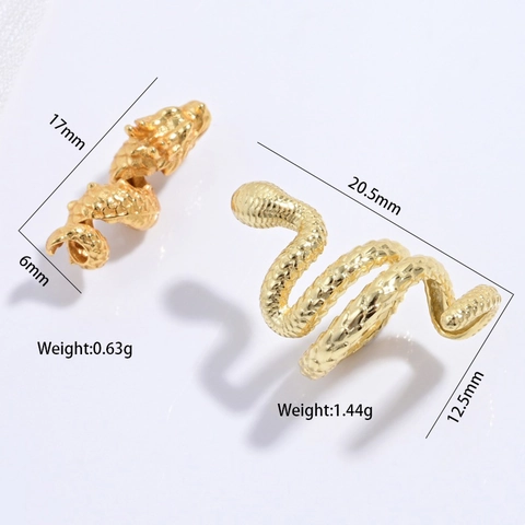 S925 Sterling Silver Gold Plated Dragon Snake Spacer Beads DIY Jewelry Making Findings Bracelet Necklace Charms Animal Pattern