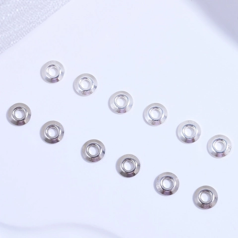 Cuentas Espaciadoras Redondas de Plata de Ley 925 Arandelas Metálicas Planas DIY Suministros para Creación Joyería Collares Pulseras