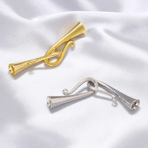 925 Sterling Silver Trumpet Clasp Universal Connector DIY Clasp Only Without Chain For Handmade Bracelet Necklace Jewelry Making Accessory