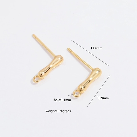 Tiges de Boucle d'Oreille en Argent Sterling 925 Style Baroque Irrégulier pour Fabrication de Bijoux DIY Accessoires de Bijoux