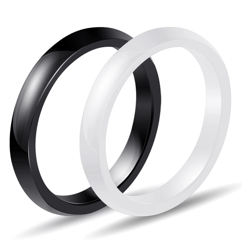 Minimalistische Hoogglans Keramiek Ring Voor Mannen Vrouwen Mode Effen Kleur Gladde Vingerring Koppels Trouwring Sieraden Cadeau