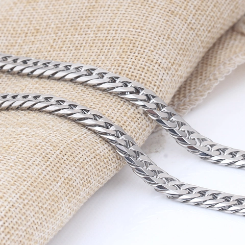 Hip Hop 4MM 304 Stainless Steel Cuban Link Necklace For Men Women Simple Street Fashion Electroplated Franco Chain Jewelry Gift