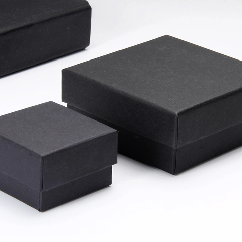 Minimalistische Matte Schwarze Quadratische Schmuck Geschenkbox ABS Gehäuse Für Ring Armband Halskette Anhänger Schmuck Verpackung Box