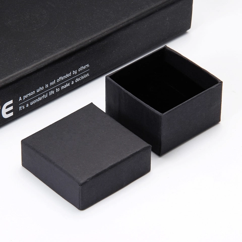 Minimalistische Matte Schwarze Quadratische Schmuck Geschenkbox ABS Gehäuse Für Ring Armband Halskette Anhänger Schmuck Verpackung Box