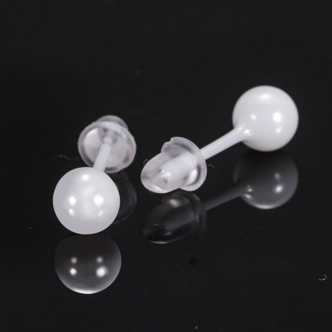 Keramiek Bal Oorknopjes Met Roestvrijstalen Stift Simpel Klein Effen Kleur Mode Sieraden Voor Dames Heren Dagelijks