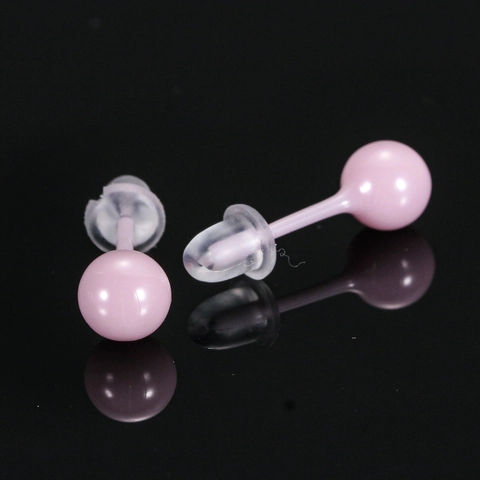 Keramiek Bal Oorknopjes Met Roestvrijstalen Stift Simpel Klein Effen Kleur Mode Sieraden Voor Dames Heren Dagelijks