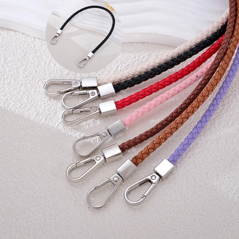 Tracolla per Borsa in Pelle PU Intrecciata a Mano Manico di Ricambio per Borse Doppia Chiusura a Moschettone Cordino per Telefono Catena per Portafogli Accessori Moda