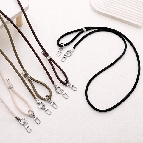 Adjustable Flocked PU Leather Phone Lanyard Crossbody Bag Strap Replacement With Metal Lobster Buckle For Women Jewelry