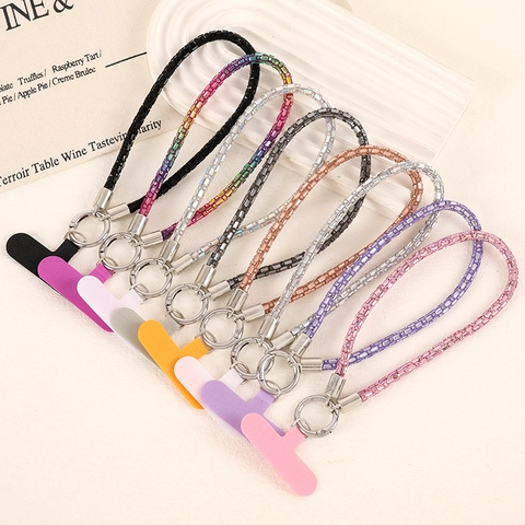 Luxus Strass Handyband Handgelenkschlaufe Mode Perlen Anti-Drop Handy Anhänger Mit Metall-Federring Für Damen Zubehör