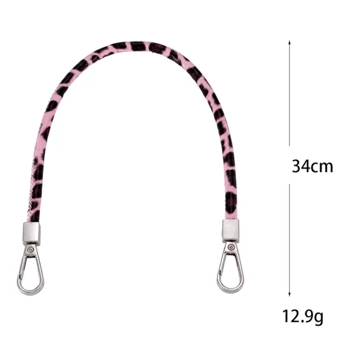 Moda Ciondolo Borsa in Pelle PU Leopardata per Donna Cinturino da Polso per Telefono Design di Nicchia Decorazione Borsa