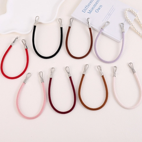 Tracolla per Manico in Velluto Scamosciato alla Moda Con Chiusure in Lega per Charm Custodia Telefono Accessorio Ricambio Donna