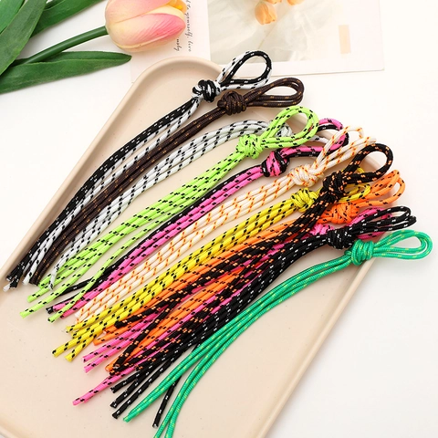 Hand Woven Nylon Phone Lanyard Braided Keychain Charm For Women Mobile Phone Case Decoration Minimalist Key Ring Accessory