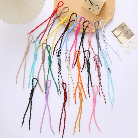 Handmade Woven Roman Knot Nylon Cord Keychain For Bag Phone Camera Decoration Multicolored Braided Rope Pendant Women