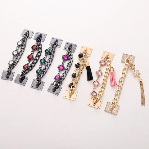 Legierung Strass Quaste Handyhülle Dekorationskette DIY Schmuckherstellung Material Tasche Hängende Dekoration Für Damen Mode Schmuck Zubehör