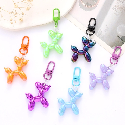 Portachiavi a Forma di Cane di Palloncino in Acrilico alla Moda per Ciondolo per Borsa Donna Creativo Portachiavi Cucciolo Cartone Animato Versatile