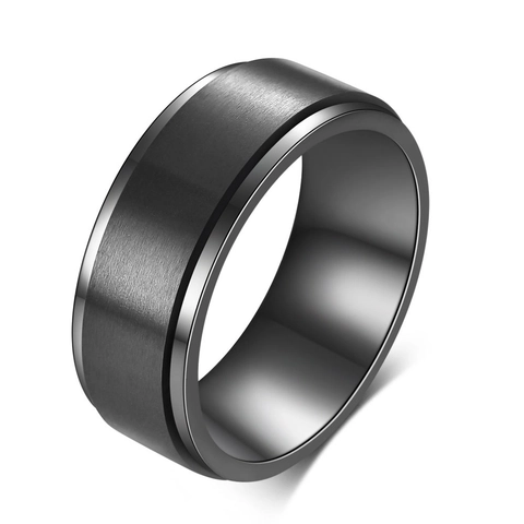 Bague Spinner Minimaliste en Acier Inoxydable Pour Hommes Femmes Rotative Surface Mate Brossée Ajustement Confort Alliance Bijoux de Mode Cadeau