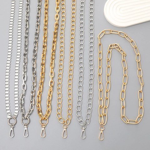 Cordino per Telefono in Metallo Alluminio Vintage Fatto a Mano per Donna Elegante Tracolla per Borsa Accessori DIY Oro Argento