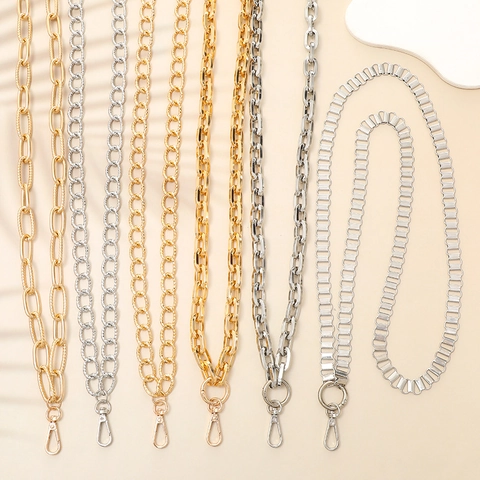 Cordino per Telefono in Metallo Alluminio Vintage Fatto a Mano per Donna Elegante Tracolla per Borsa Accessori DIY Oro Argento