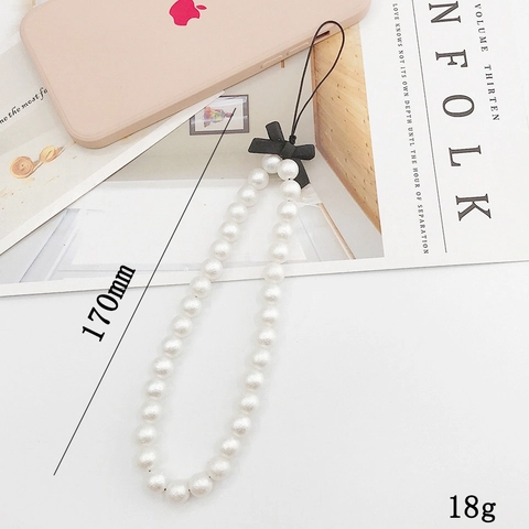 Dragonne de Téléphone Perline Fait Main Avec Ours de Dessin Animé Nœud Cœur Charme Chaîne de Téléphone Anti-chute pour Femmes