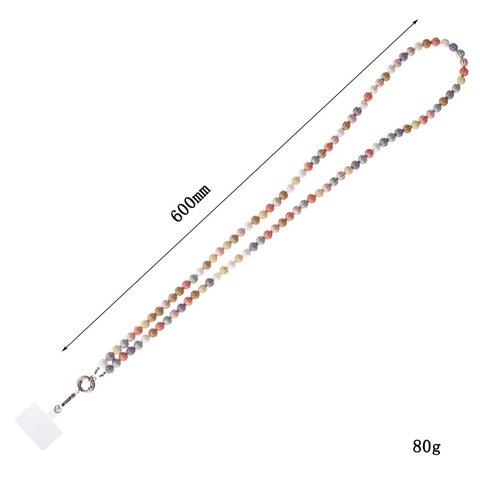 Fashion Candy Color Acrylic Beaded Phone Lanyard Crossbody Strap For Women Sweet Heart Star Flower Cell Phone Chain Accessory