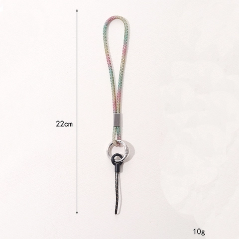 Lujosa Cadena de Teléfono de Strass 4mm Hecha a Mano Cordón para Móvil Antipérdida Correa de Muñeca Brillante Mujer Accesorio