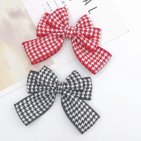 Accesorio de Bricolaje de Lazo de Tela a Cuadros Cinta de Pata de Gallo para Funda de Teléfono Pinzas para el Cabello Artesanía