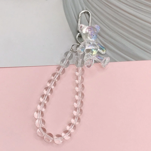 Catenella per Telefono in Perline Fatta a Mano con Pendente a Forma di Farfalla Orso Fiore di Sole Ciondolo per Borsa in Acrilico Gioielli per Donna Ragazza