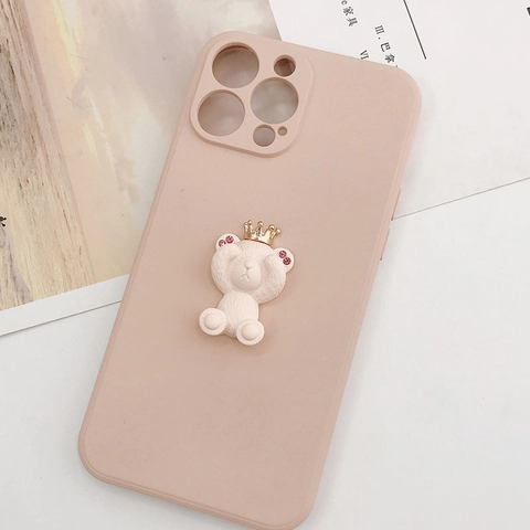 Breloques Ours à Couronne en Alliage de Zinc DIY Avec Strass Pour Création de Bijoux Coque de Téléphone Décoration de Chaussures