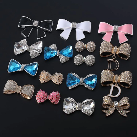 Lazos de Aleación con Diamantes de Imitación para Bricolaje Esmalte Accesorios de Joyería para Decoración de Zapatos