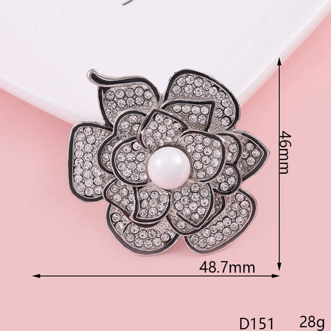 Breloques Fleur en Alliage de Luxe avec Strass et Perles Artificielles Rose pour Accessoires Coque Téléphone DIY Bijoux Chaussure