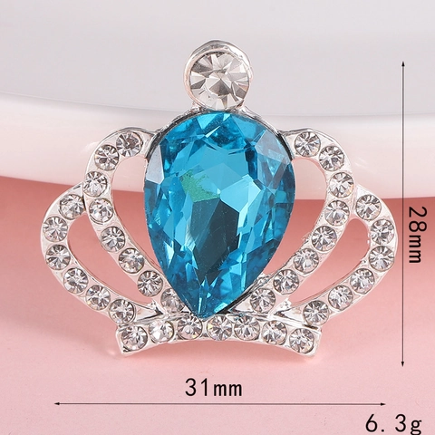 Ciondolo a Corona in Lega Vintage con Strass Cristallo Taglio a Pera per Creazione Gioielli Fai-da-Te Spilla Custodia Cellulare Decorazione