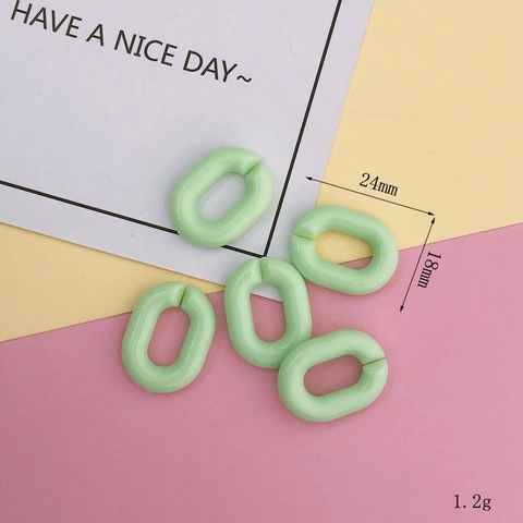 Candy Color Acrylic Open Chain Link Buckle For DIY Phone Case Jewelry Making Material Colorful Plastic Oval Connector Buckle