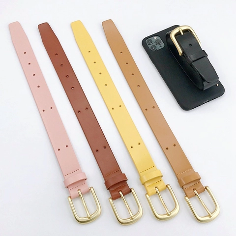 DIY Genuine Leather Phone Case Wrist Strap for Women Decorative Leather Hand Strap with Metal Pin Buckle Replacement Accessory