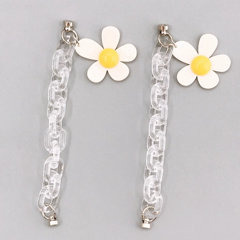 Koreanischer Stil Acryl Sonnenblume Smiley Handykette Süß Transparent Glitzer Blume Handyhülle DIY Dekoration Zubehör