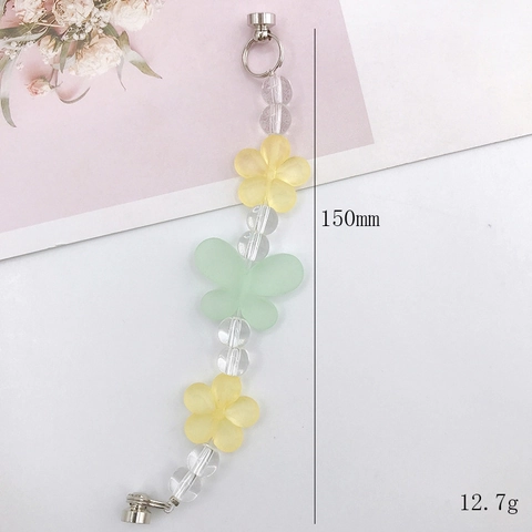 Cinturino a Catena per Custodia del Telefono con Perline in Acrilico Fiore Farfalla Accessori per Borse Bracciale DIY Donna Ragazza
