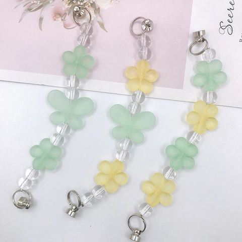 Cinturino a Catena per Custodia del Telefono con Perline in Acrilico Fiore Farfalla Accessori per Borse Bracciale DIY Donna Ragazza