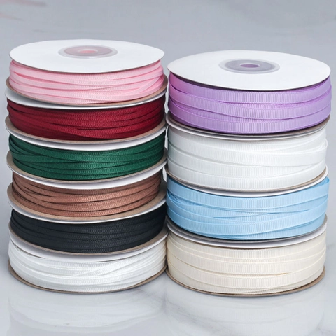 Κορδέλα Polyester Grosgrain Μονόχρωμη Ραβδωτή Ταινία για DIY Αξεσουάρ Μαλλιών Συσκευασία Δώρου Διακόσμηση Αρτοποιίας Χειροποίητα Είδη Χειροτεχνίας