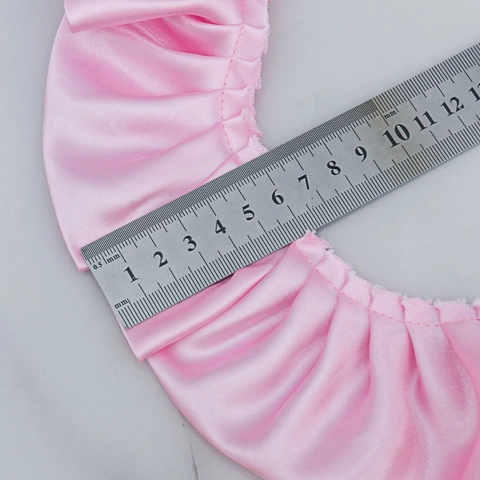 Plissee Satin Rüschen Besatz Für DIY Nähen Dekorative Spitzenband Für Kleidung Vorhänge Heimtextilien Bastelbedarf