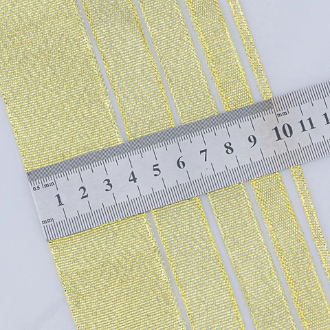Metallisches Glitzerband Gold Silber Funkelndes Geripptes Gurtband Für Geschenkverpackung DIY Handwerk Hochzeit Weihnachten Dekoration