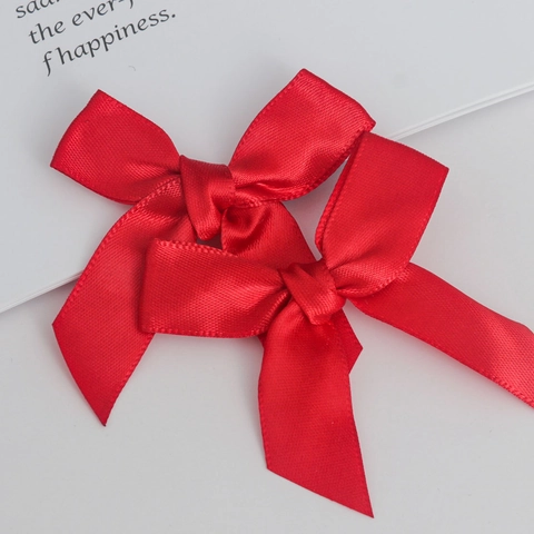 Handgemaakte Rode Satijnen Lintstrikken Voor Cadeauverpakkingen DIY Knutselprojecten Bruiloft Feest Haaraccessoires Kleding Decoratie
