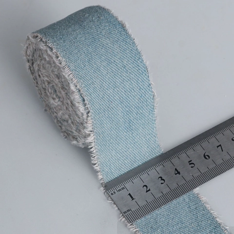 Vintage Denim Ausgefranste Fransen Band Besatz Für DIY Haarschmuck Kleidung Hut Dekoration Nähen Handwerk Bedarf