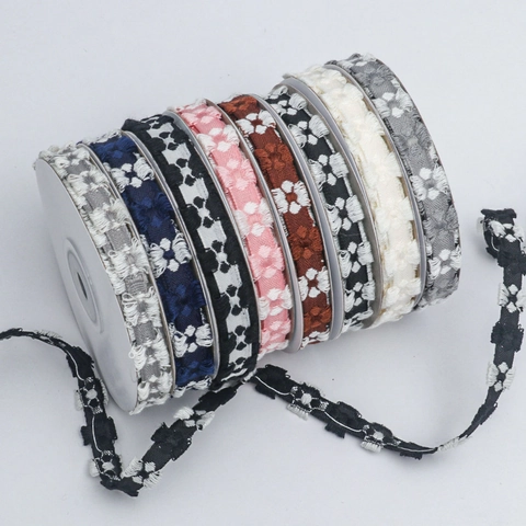 Nastro con Ricamo Floreale Etnico in Maglia Treccia in Stile Vintage per Decorazione Fai-da-te Scarpe Vestiti Cucito Accessorio