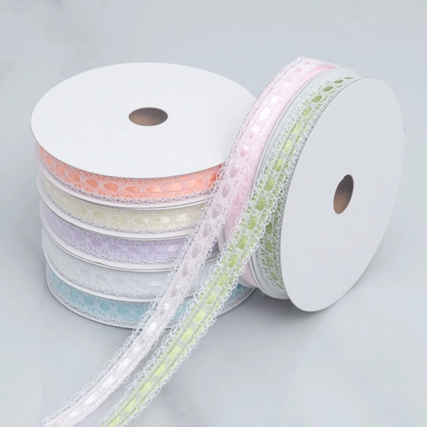 Polyester Satin Spitzenband Für Handgefertigtes DIY Basteln Geschenkverpackung Blumenstrauß Bogen Haarschmuck Bekleidungsbesatz