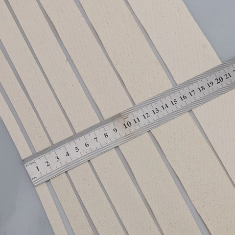 Herringbone Cotton Polyester Blend Ribbon Webbing For DIY Crafts Clothing Accessories Decor Off White Twill Tape